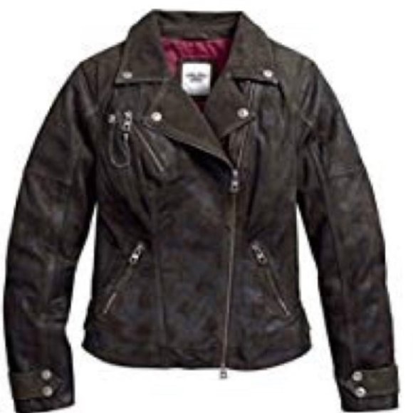 Harley-Davidson Jackets & Blazers - HOST PICK Harley-Davidson Ride Wear Premium Goatskin Rockabilly‎ Plus Size